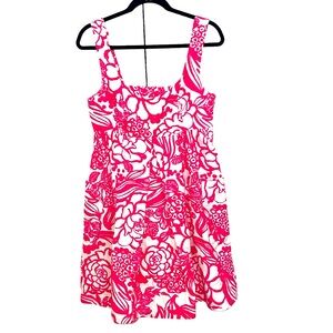 Vanessa Virginia Anthropologie Garden Party Jaquard Empire Flare Dress Size 4